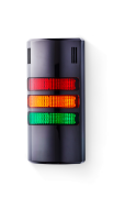 HD Colonne di segnalazione compatte 24 V AC/DC rosso-arancione-verde, nero (RAL 9005)