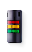 HD Colonne di segnalazione compatte 24 V AC/DC rosso-giallo-verde, nero (RAL 9005)