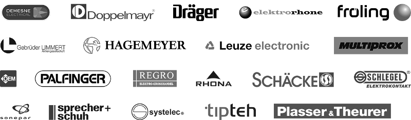 Logos of satisfied customers
