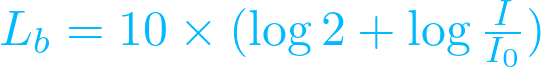 Sound intensity level logarithm