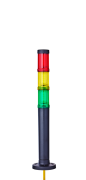 C30 compact Signal tower Ø 30mm 24 V AC/DC red/yellow/green, black (RAL 9005)