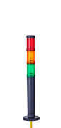 C30 kompakte Signalsäule Ø 30mm 24 V AC/DC rot-orange-grün, schwarz (RAL 9005) oder grau (RAL 7035)