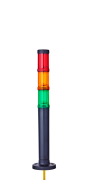 C30 compact Signal tower Ø 30mm 24 V AC/DC red/amber/green, black (RAL 9005)