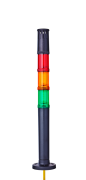 C30 compact Signal tower Ø 30mm 24 V AC/DC red/amber/green, black (RAL 9005)