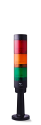 CT5 Columna de señalización modular Ø 50mm 24 V DC rojo-naranja-verde, negro (RAL 9005)