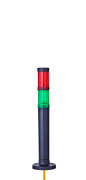 C30 kompakte Signalsäule Ø 30mm 24 V AC/DC rot-grün, schwarz (RAL 9005) oder grau (RAL 7035)