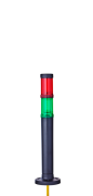 C30 compact Signal tower Ø 30mm 24 V AC/DC red/green, black (RAL 9005)