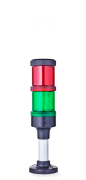 ECO60 Columna de señalización modular Ø 60mm 24 V AC/DC rojo-verde, negro