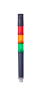 C30 Columnas de señalización compactas Ø 30mm 24 V AC/DC rojo-naranja-verde, negro (RAL 9005) o gris (RAL 7035)