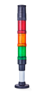 ECO40 Columna de señalización modular  Ø 40mm 24 V AC/DC rojo-naranja-verde, negro