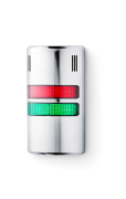 Half-Dome Columnas de señalización compactas 230-240 V AC rojo-verde, cromo