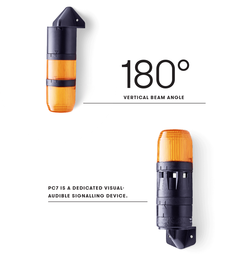 Visual-audible signalling device | Top module